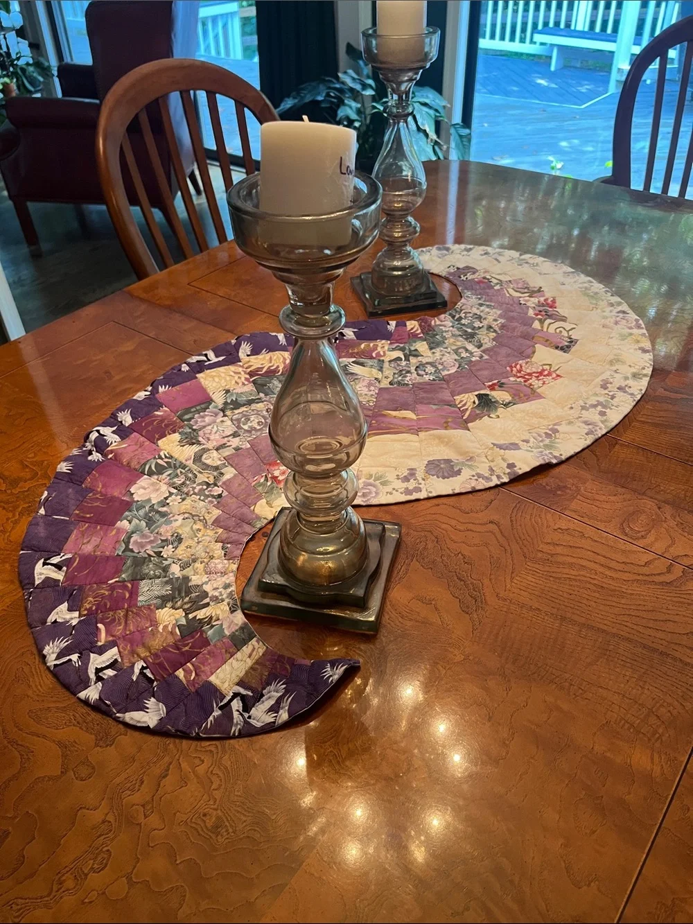 Handmade quilted table runner